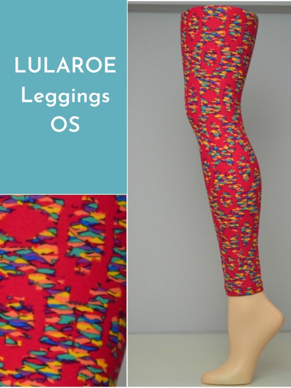 NWT OS Abstract Diamond Lularoe Leggings